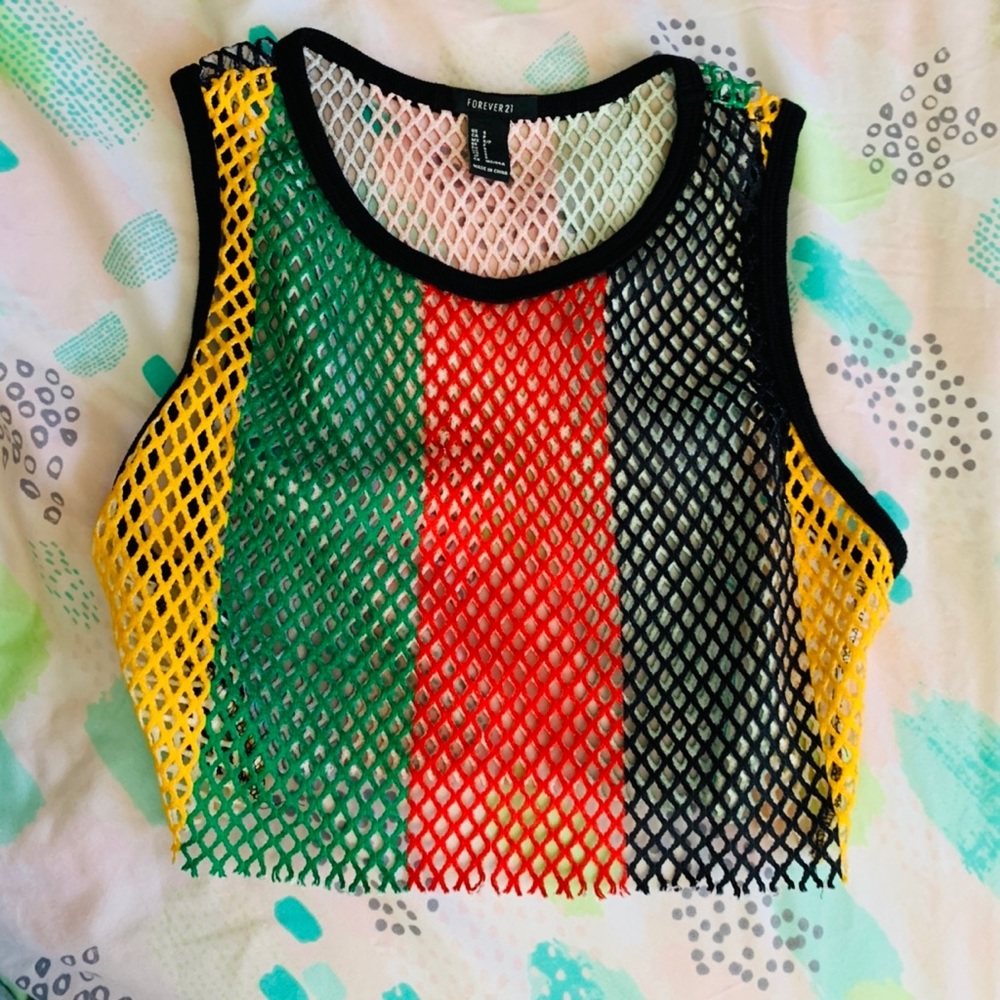 Sexy fishnet crop top